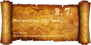 Moravszky Tímea névjegykártya